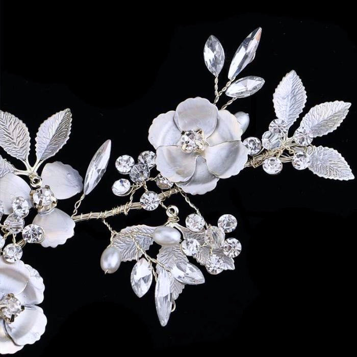 Amaya - Pearl and Crystal Bridal Hair Comb
