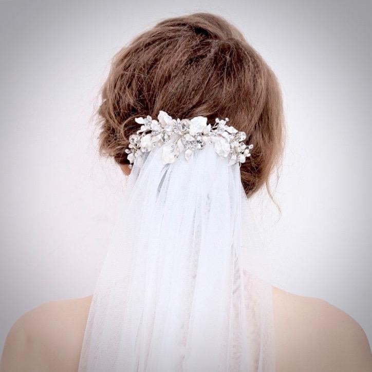 "Cassidy" - Freshwater Pearl and Crystal Bridal Hair Comb