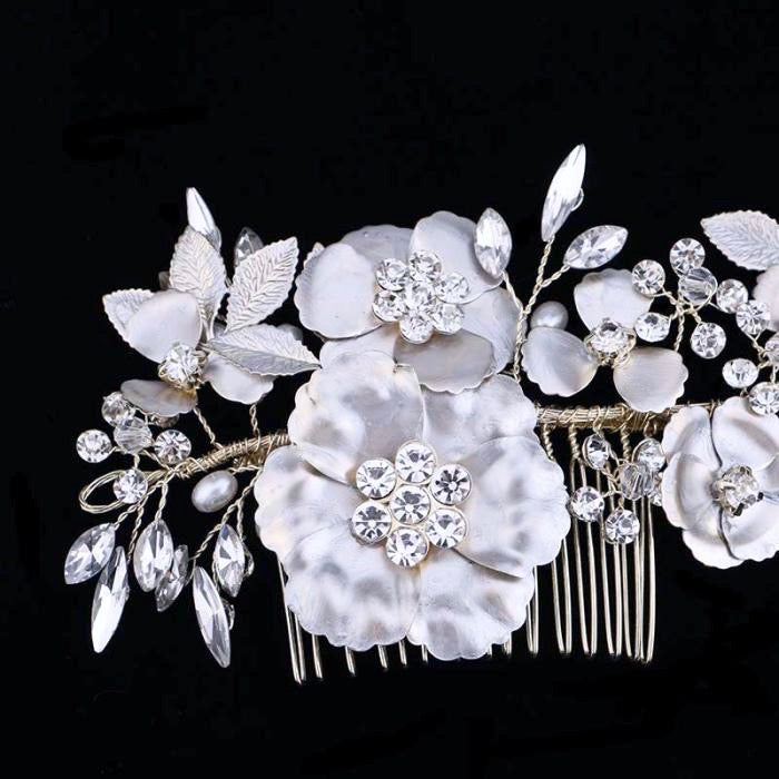 Amaya - Pearl and Crystal Bridal Hair Comb