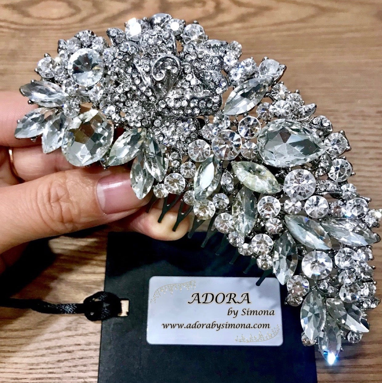 "Dahlia" - Austrian Crystal Bridal Hair Comb
