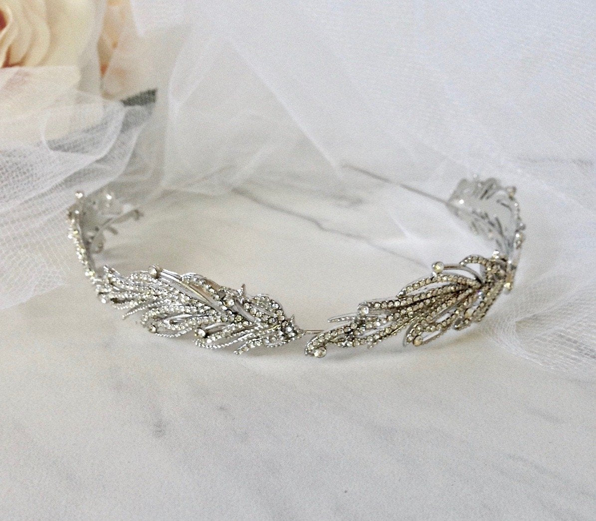 Myrah - Micro-Pave Crystal Bridal Headband/Tiara