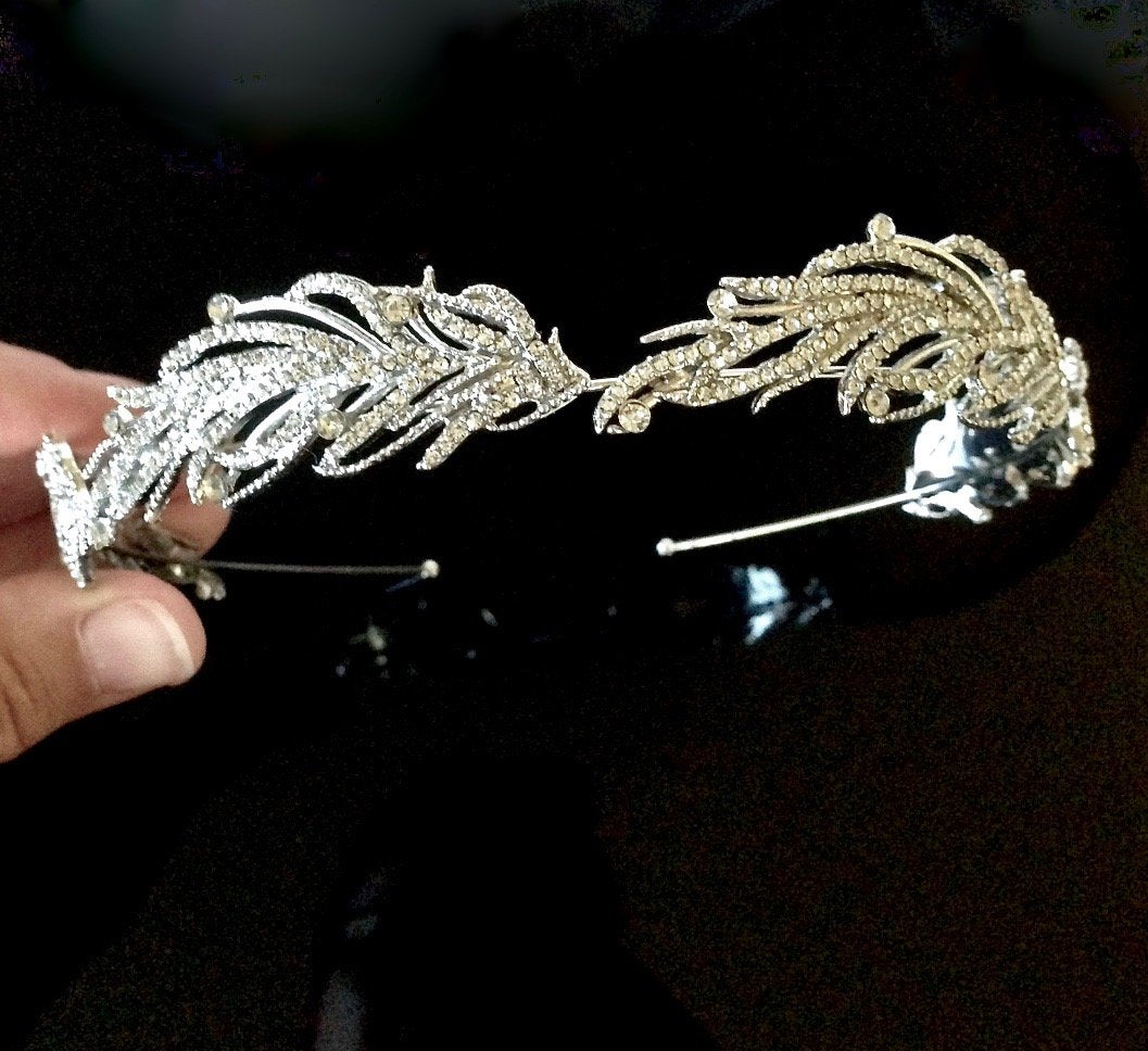 Myrah - Micro-Pave Crystal Bridal Headband/Tiara