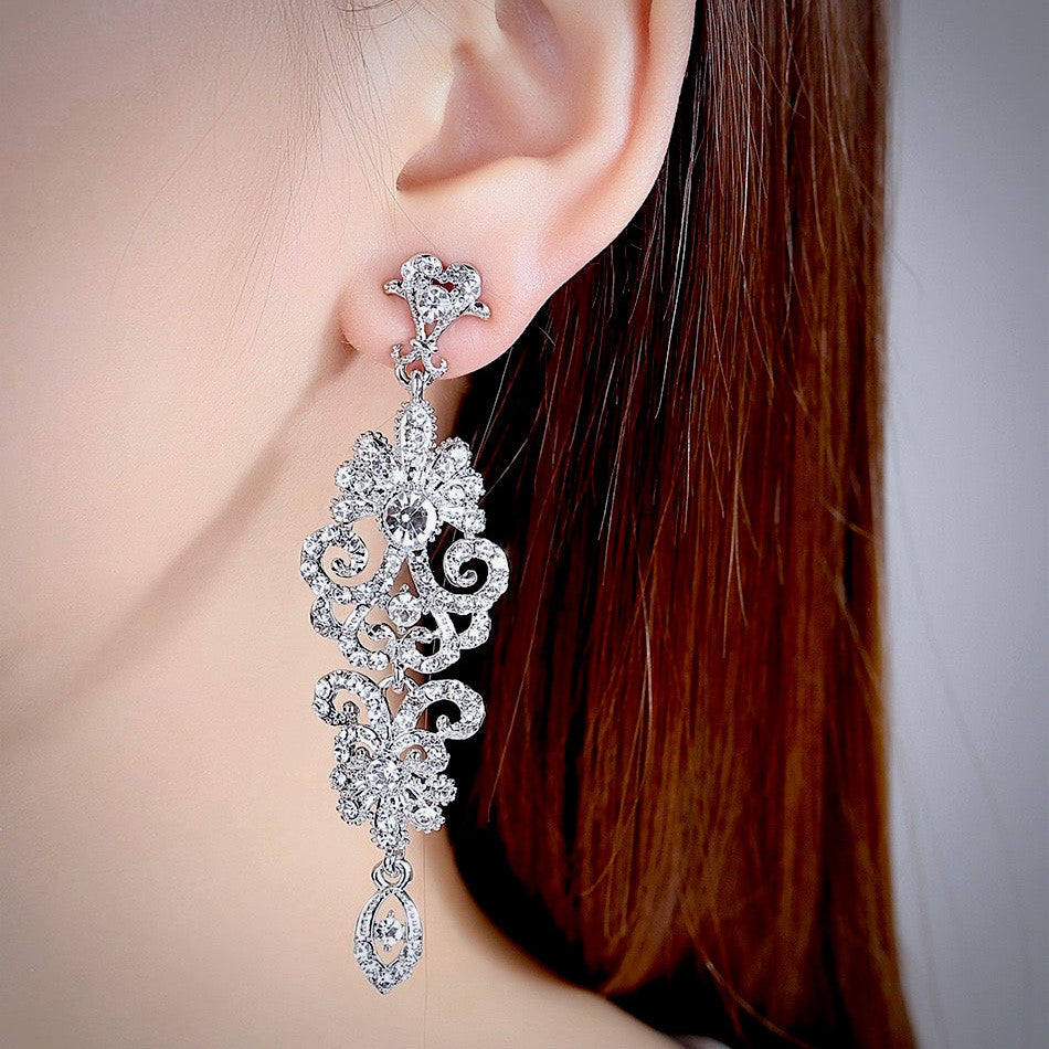 Jean - Rhinestone Bridal Earrings