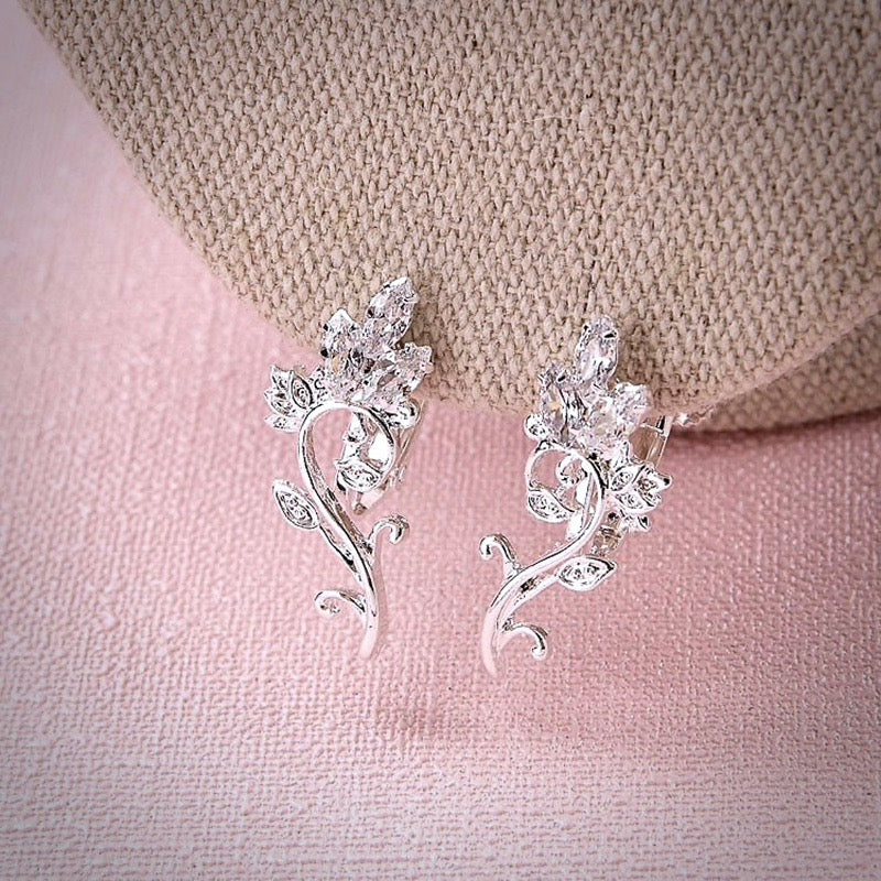 Candice - Silver Cubic Zirconia Bridal 3-Piece Jewelry Set With Tiara