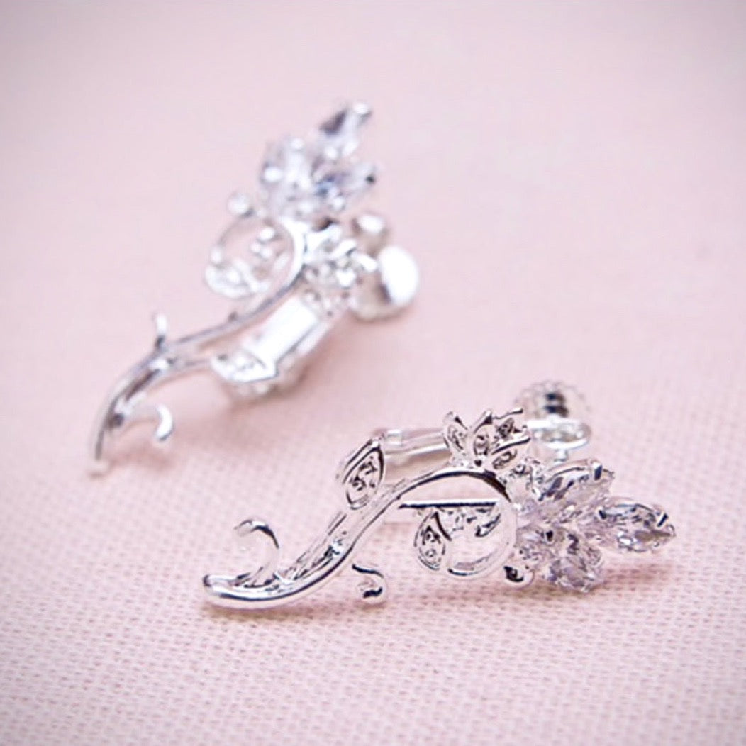 Candice - Silver Cubic Zirconia Bridal 3-Piece Jewelry Set With Tiara