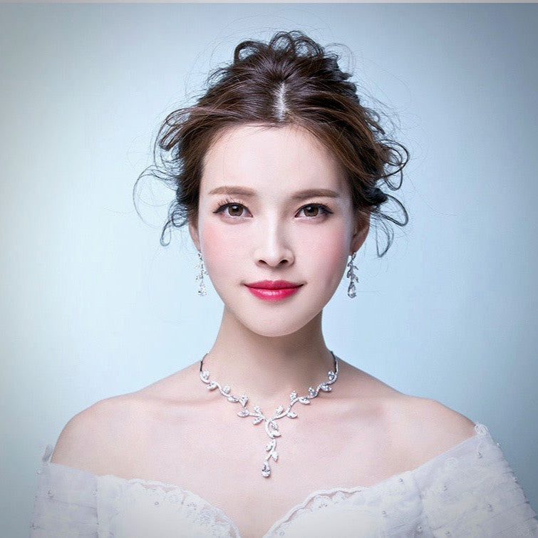 Darla - Silver Cubic Zirconia Bridal Jewelry Set