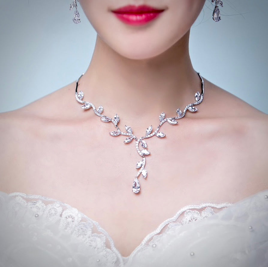 Darla - Silver Cubic Zirconia Bridal Jewelry Set