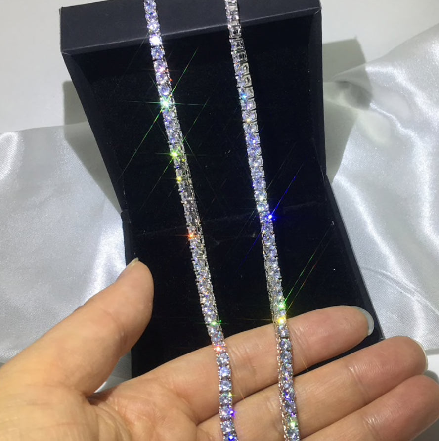 Brandi - Silver Cubic Zirconia Bridal Three-Piece Jewelry Set
