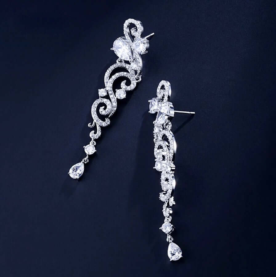 "Addy" - Cubic Zirconia Bridal Earrings