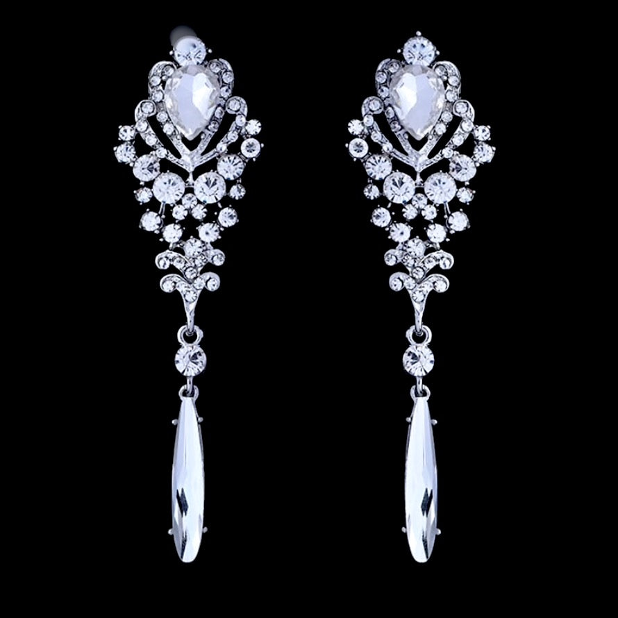 Mariam - Rhinestone Bridal Earrings