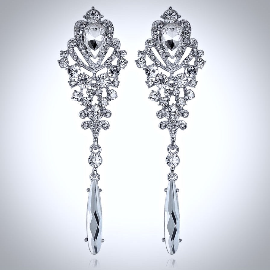 Mariam - Rhinestone Bridal Earrings
