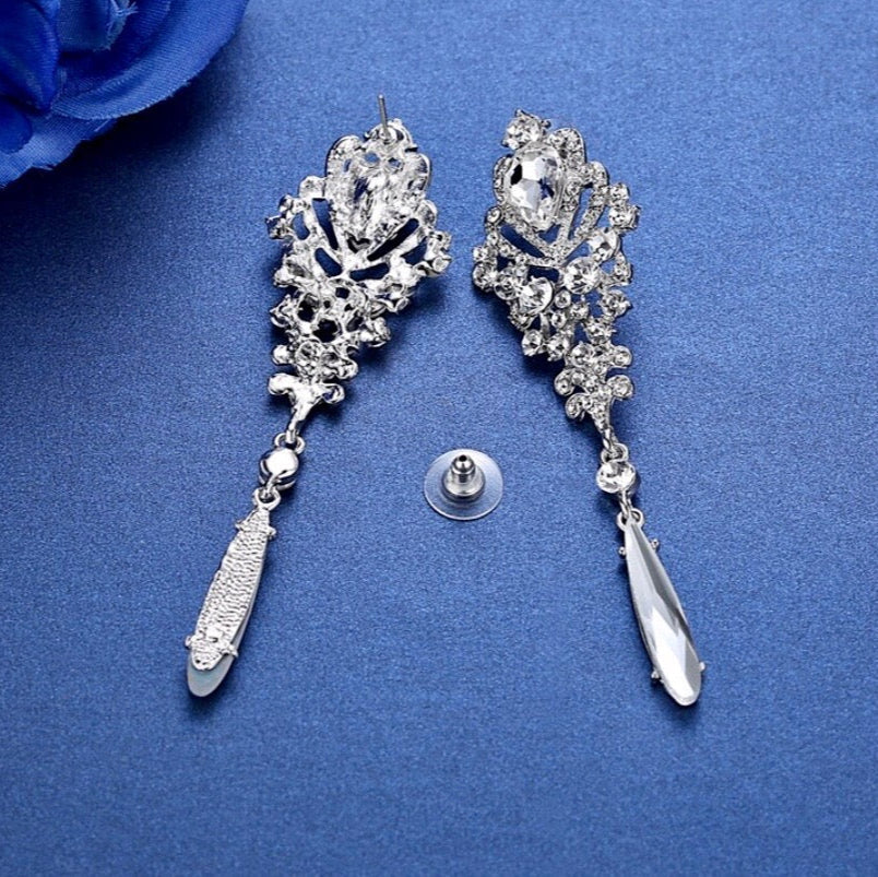 Mariam - Rhinestone Bridal Earrings