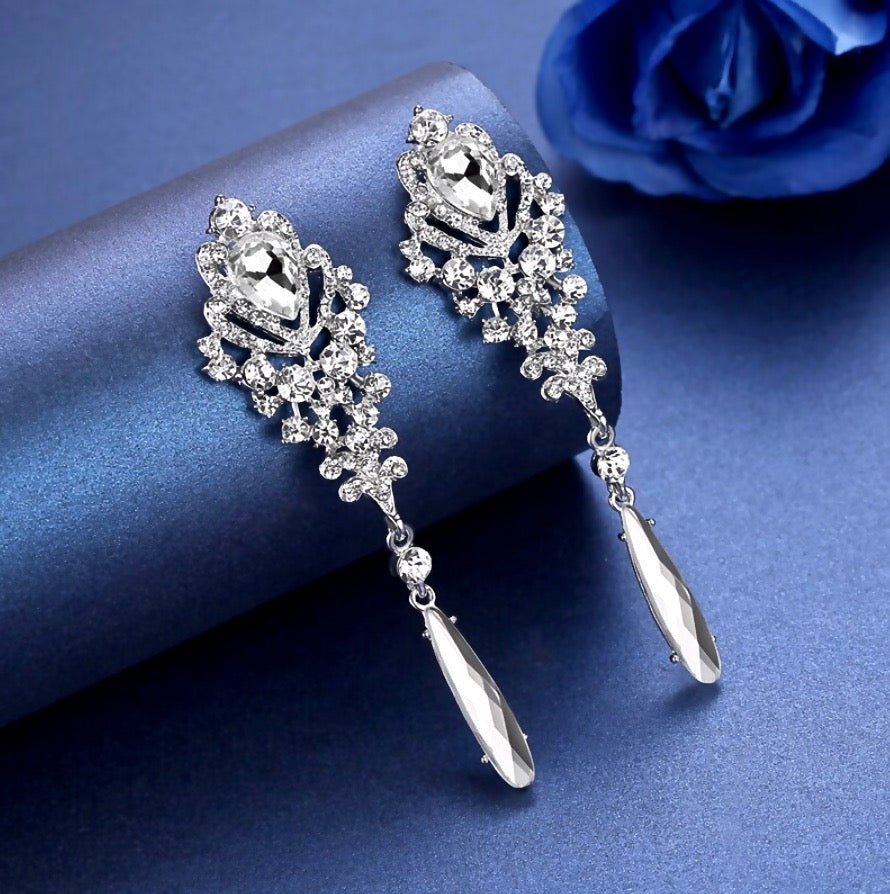 Mariam - Rhinestone Bridal Earrings