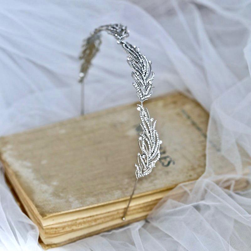 Myrah - Micro-Pave Crystal Bridal Headband/Tiara
