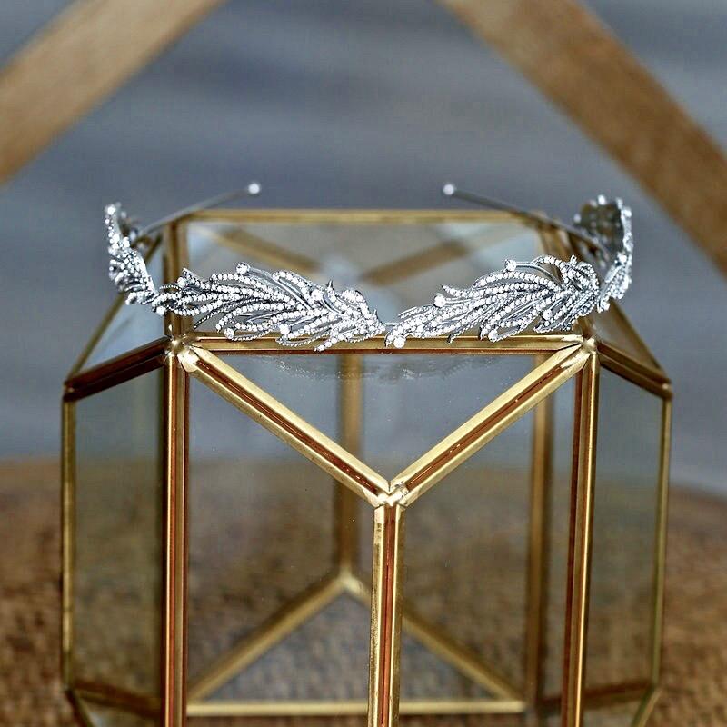 Myrah - Micro-Pave Crystal Bridal Headband/Tiara