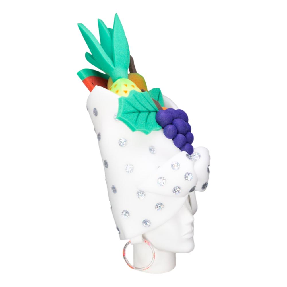 White Bride Carmen Miranda Hat