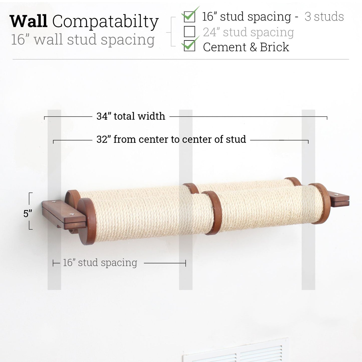 Horizontal Scratching Post for Cats