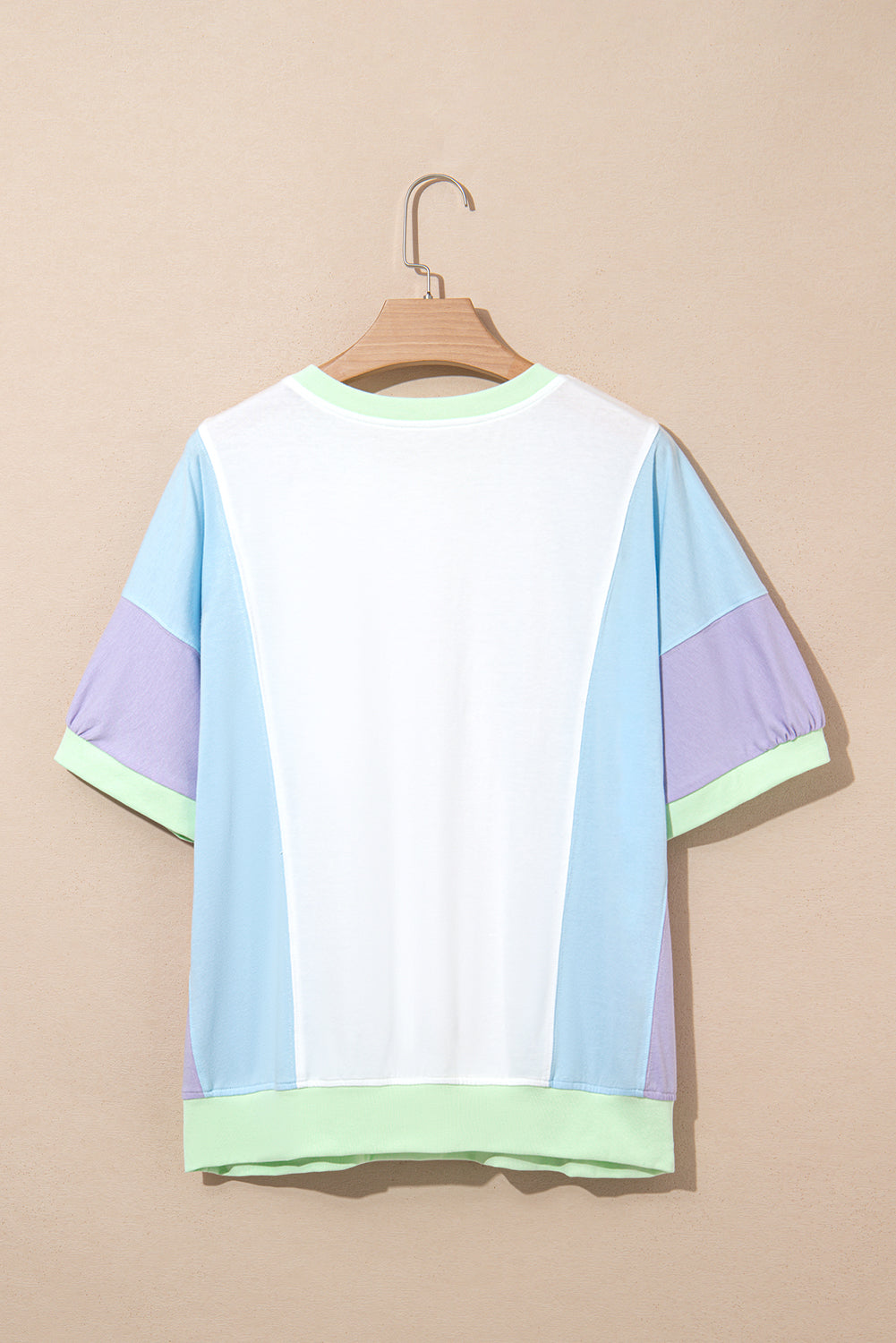 Colorblock Patchwork Oversized Tee