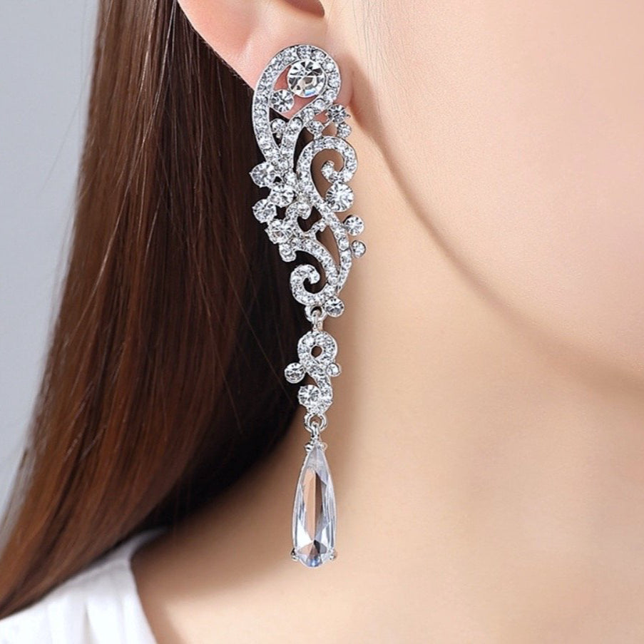Eileen - Rhinestone Bridal Earrings