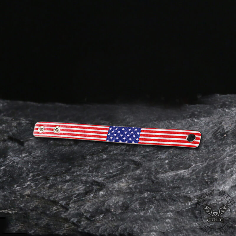 American Flag PU Leather Bracelet