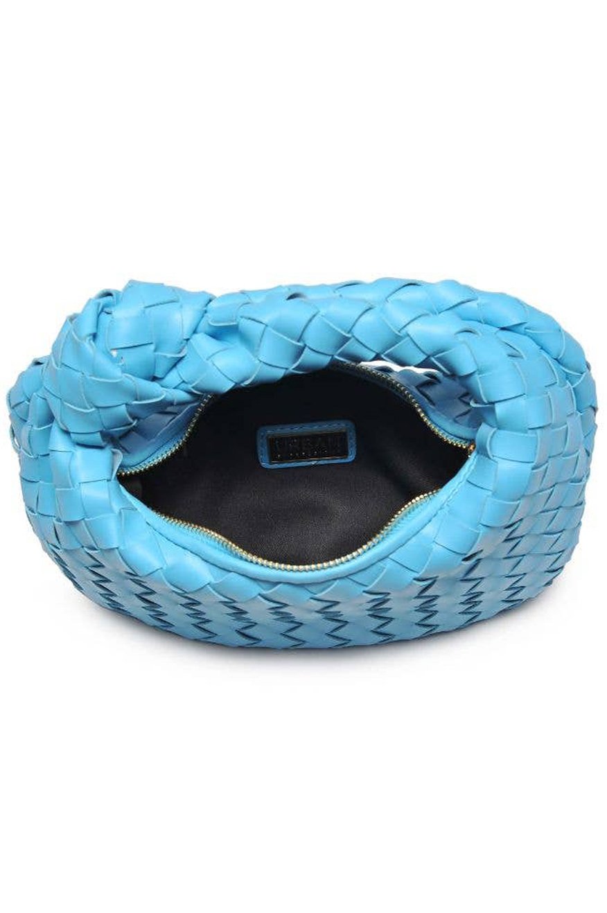 Woven Vegan Leather Clutch -clearance