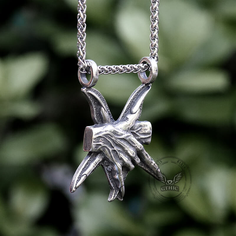 Baphomet Hands Stainless Steel Pendant