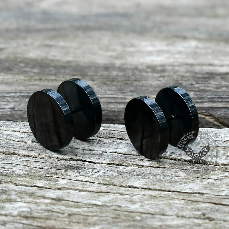 Barbell Stainless Steel Screw Stud Earrings