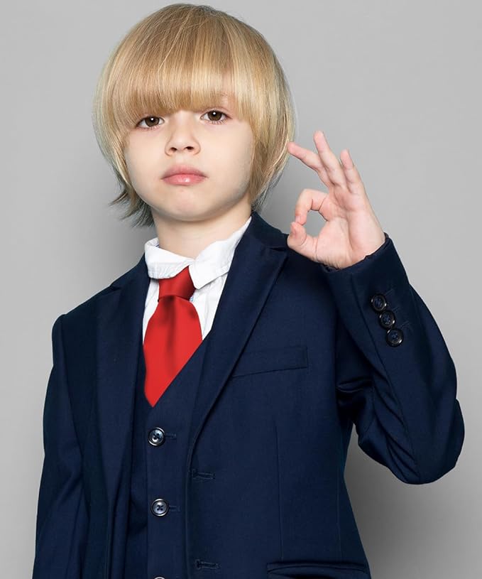 Vittorio Farina Boy's Satin Clip Necktie