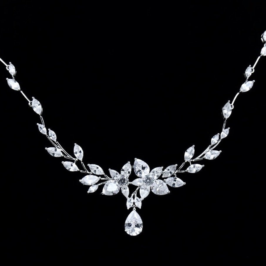 Eliana - Silver Cubic Zirconia Bridal Jewelry Set