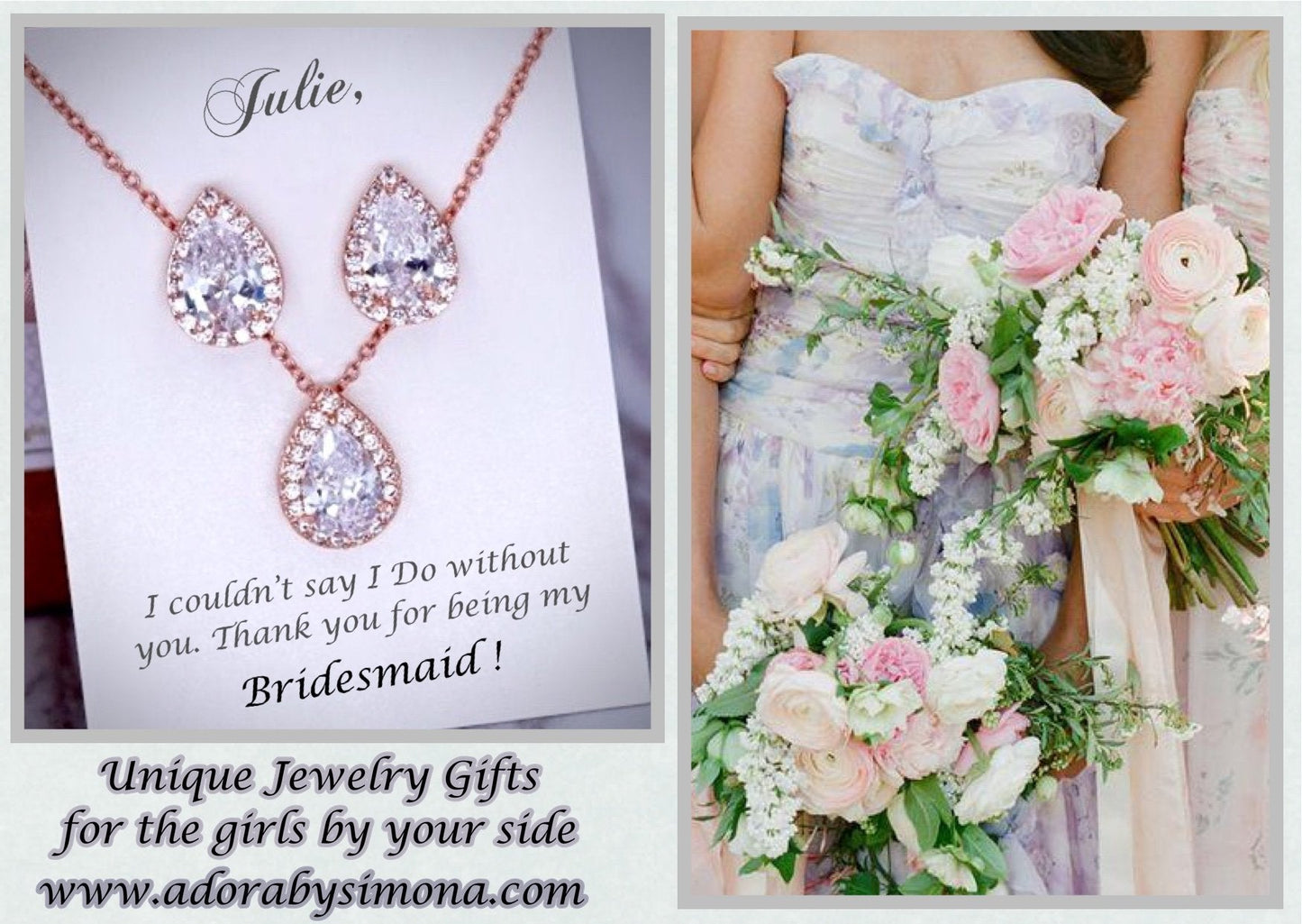 Tina - Cubic Zirconia Bridal Jewelry Set - Available in Silver, Rose Gold and Yellow Gold