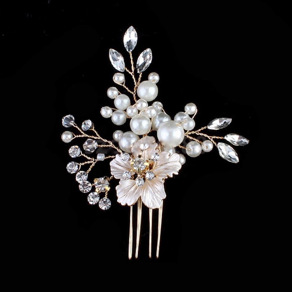 "Lorelei" - Pearl and Crystal Bridal Hair Comb