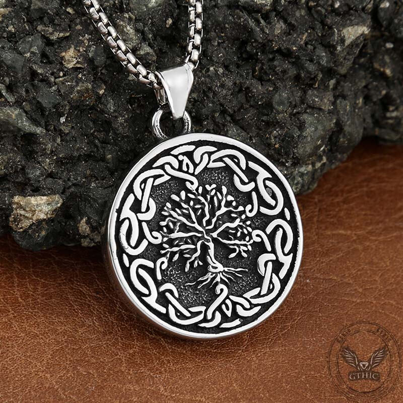 Celtic Knot Tree of Life Stainless Steel Pendant