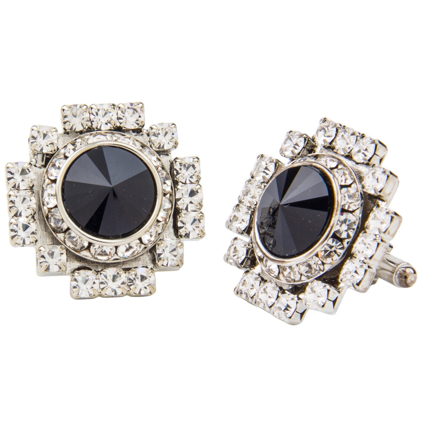 Vittorio Vico Silver Iced Wedding Cufflinks in Gift Box: CL105x Series