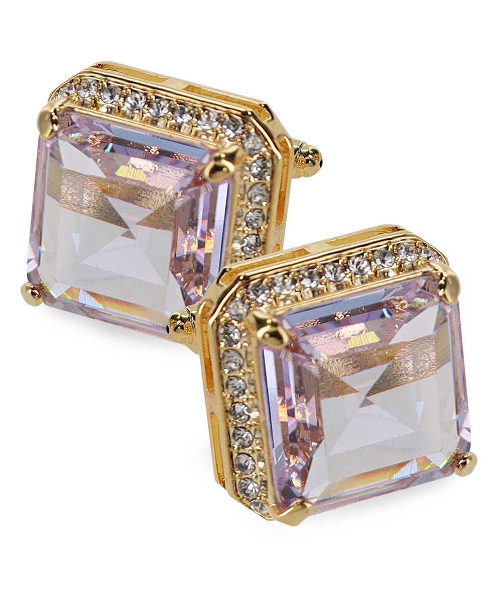 Vittorio Vico Large Big Square Crystal Colorstone Cufflinks: CL 70XX Series