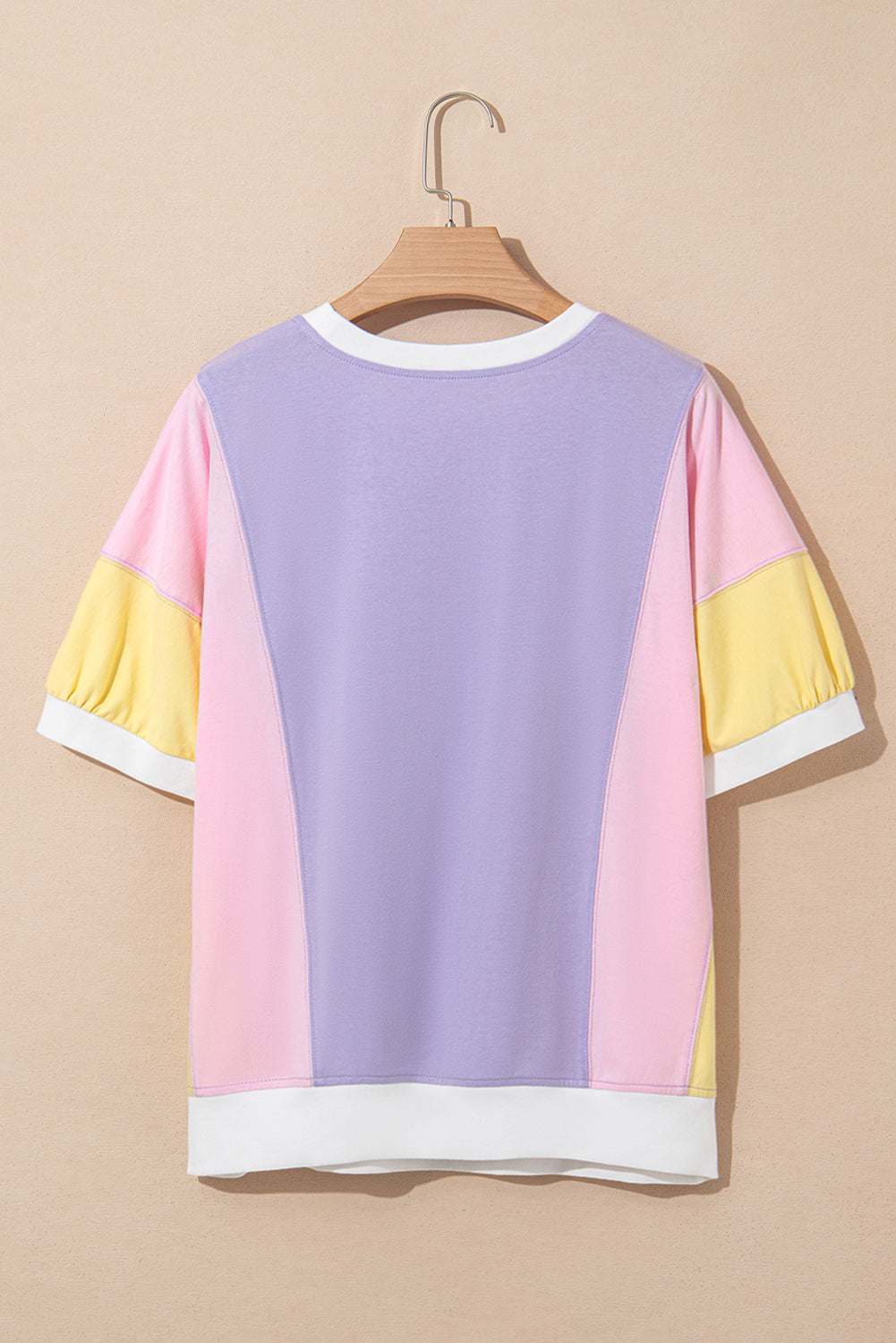 Colorblock Patchwork Oversized Tee