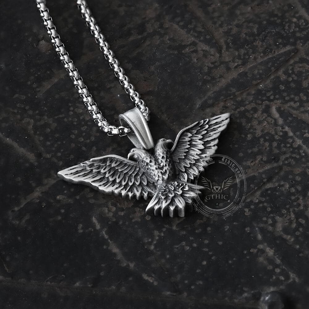 Double-Headed Eagle Pure Tin Necklace