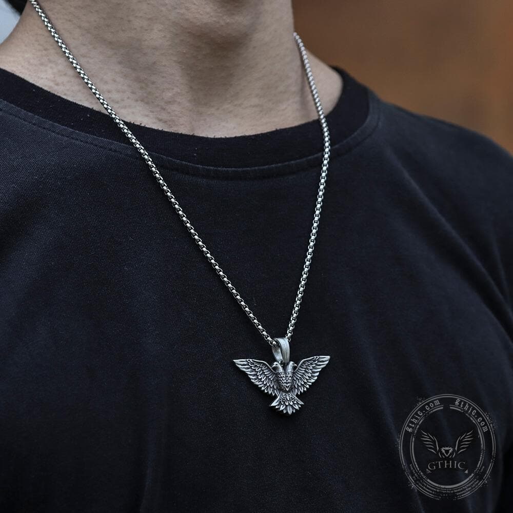 Double-Headed Eagle Pure Tin Necklace
