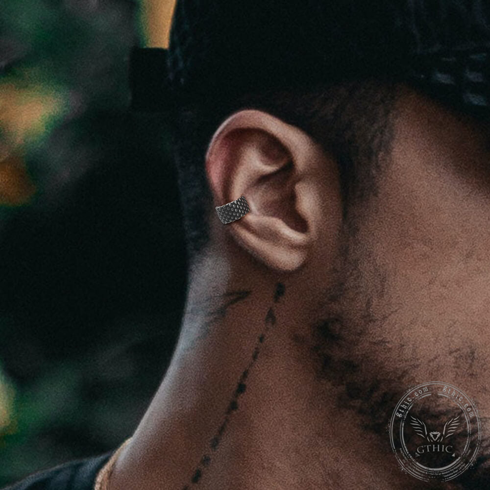 Dragon Scale Stainless Steel Ear Cuffs