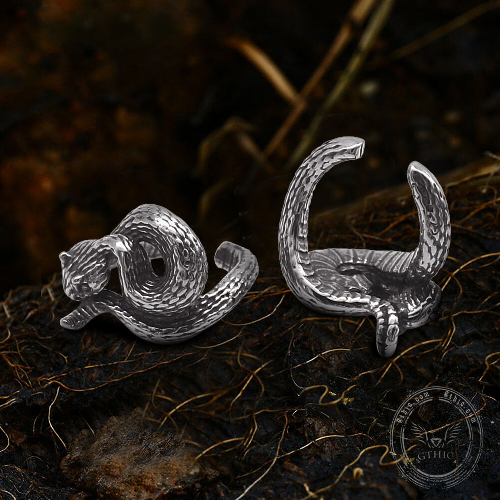 Entwined Snake Stainless Steel Ear Clip
