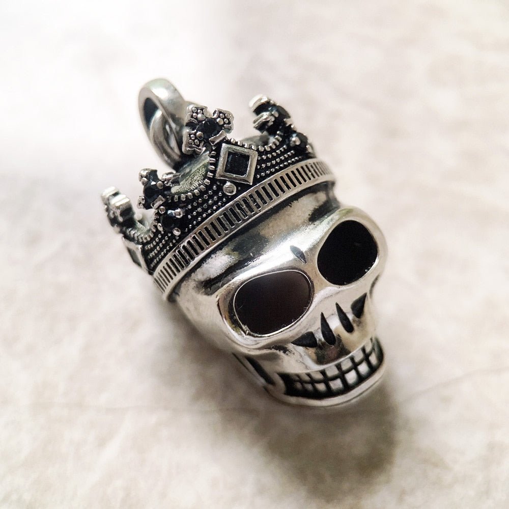 European Style Gothic Skull & Crown Pendant