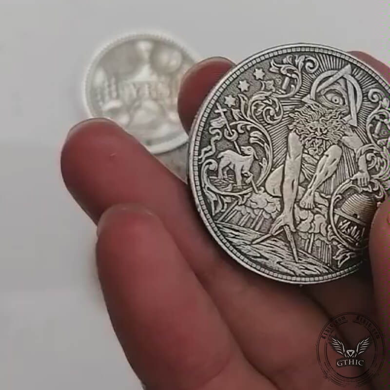 Eye Of Providence Copper Alloy Hobo Nickel Coin Pendant