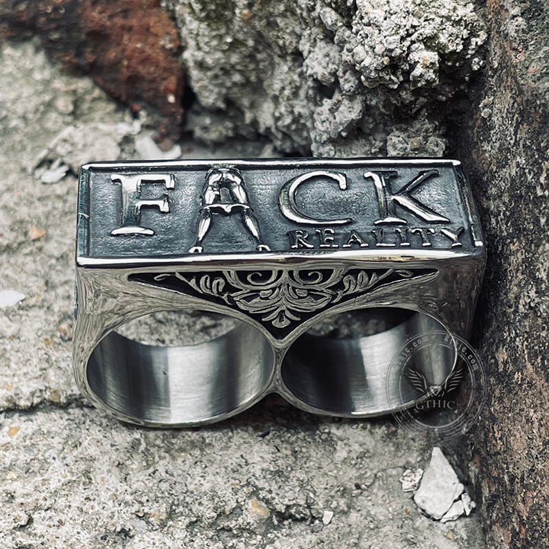 Fack Reality Stainless Steel Ring