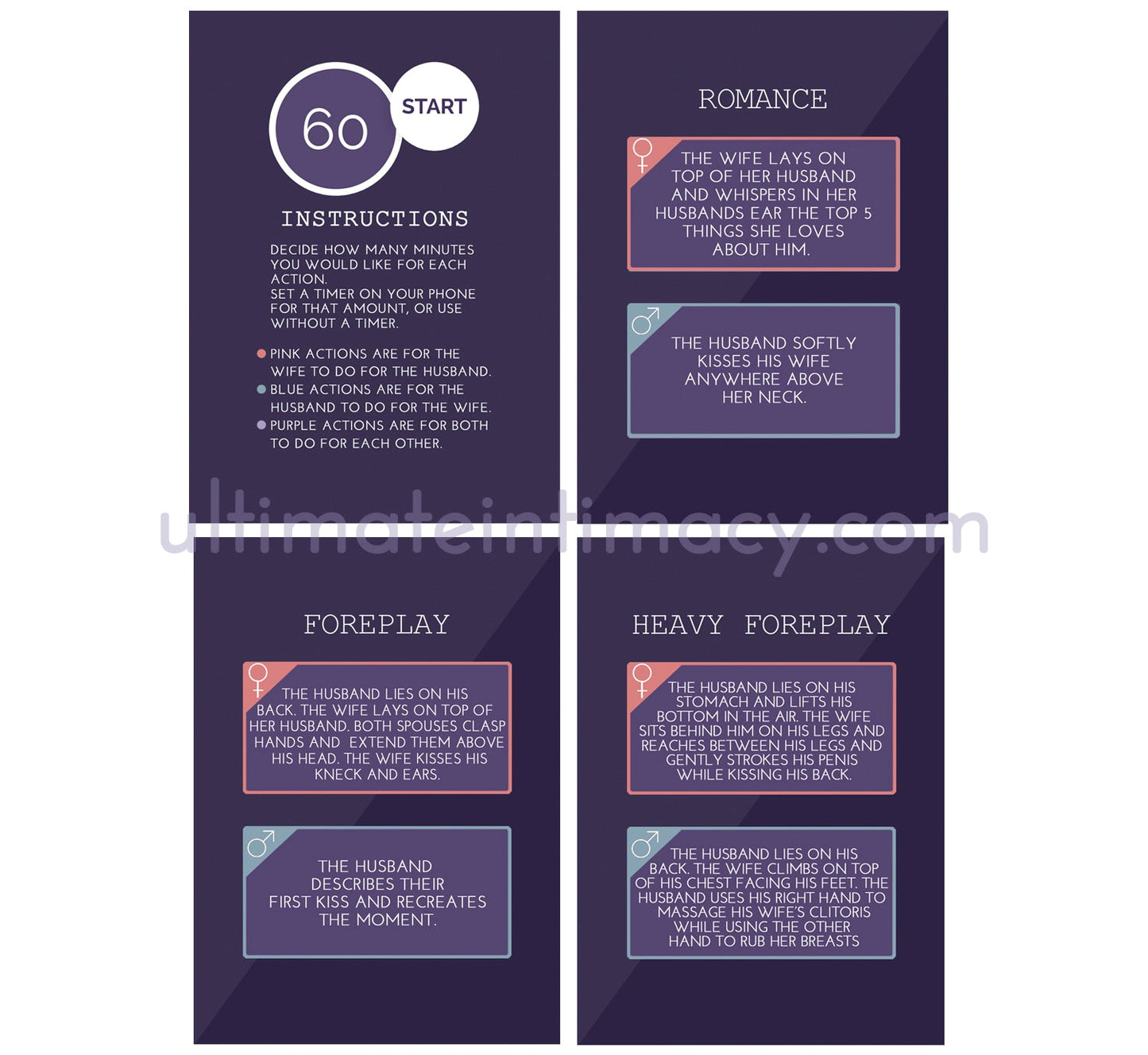 Ultimate Intimacy Bedroom Game Card Deck: Romance, Foreplay, Heavy Foreplay, Hot and Heavy