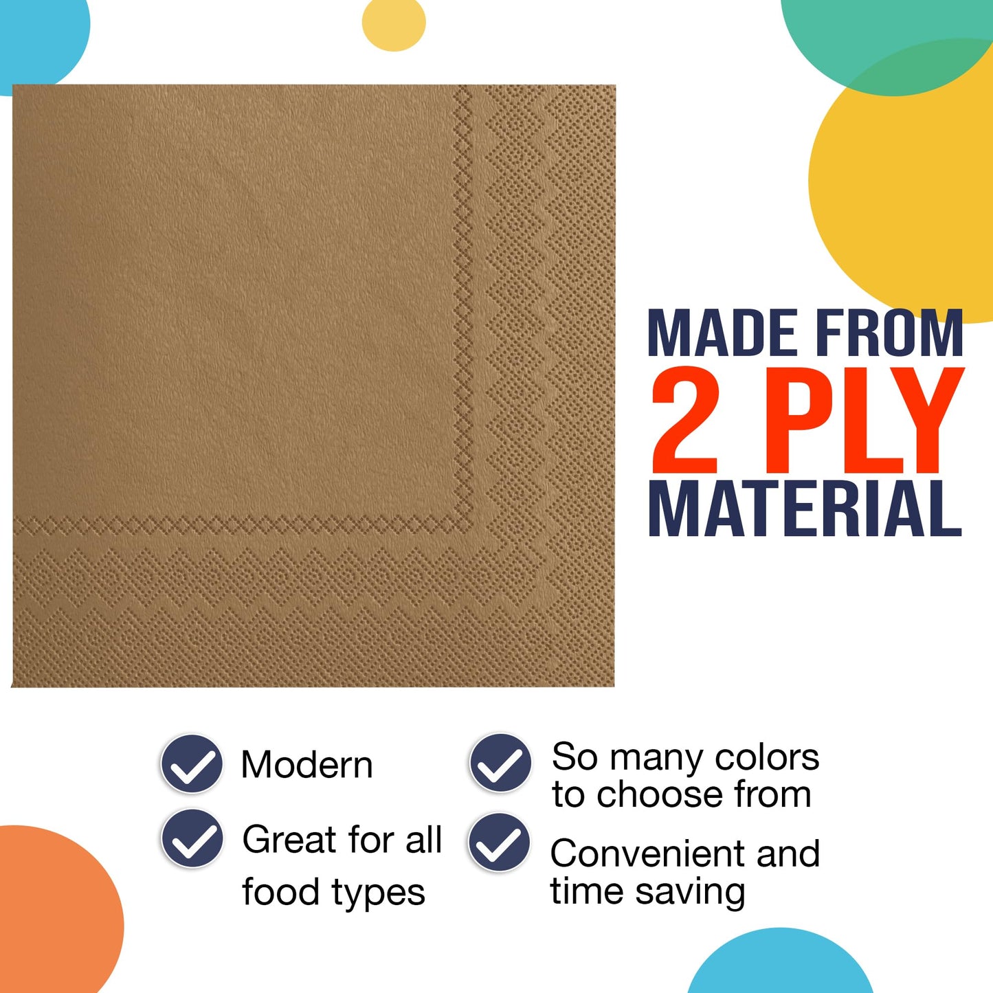 Gold Luncheon Napkins | 50 Count