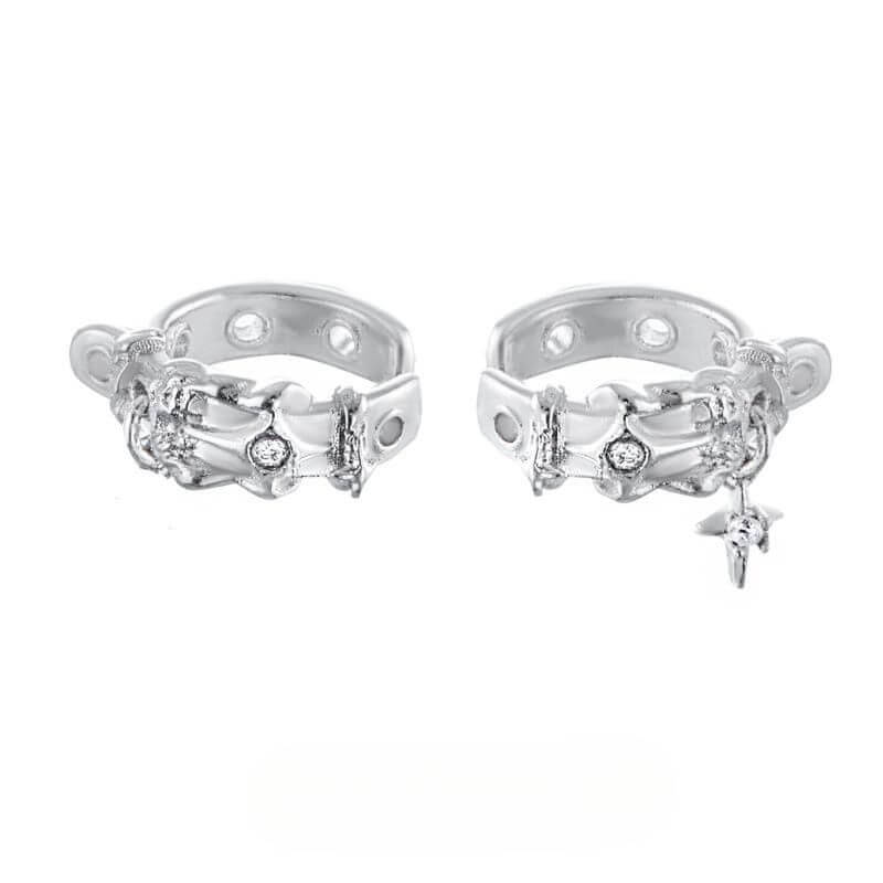 Gothic Belt Cross Copper Ear Cuff