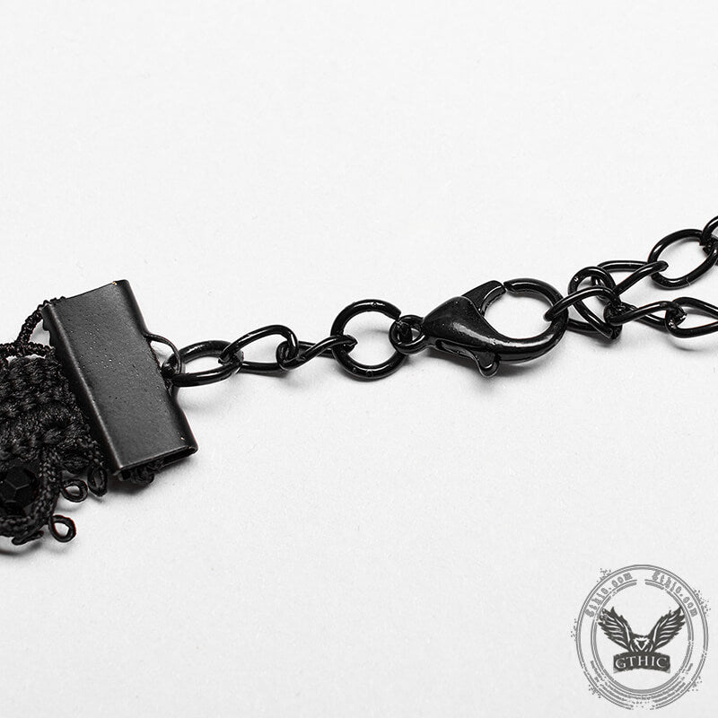 Gothic Woven Lace Choker Necklace