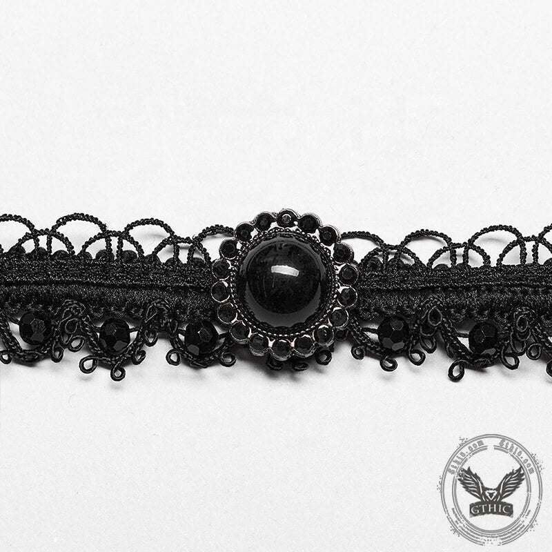 Gothic Woven Lace Choker Necklace