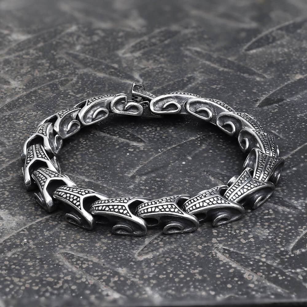Vintage Dragon Bones Stainless Steel Animal Bracelet