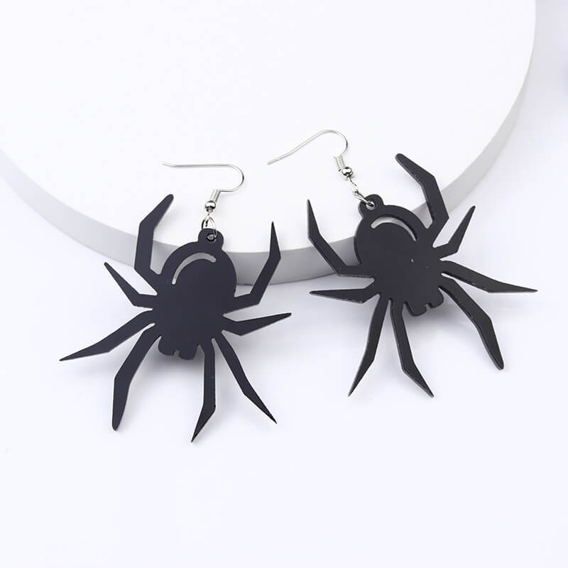 Halloween Spider Design Acrylic Earrings