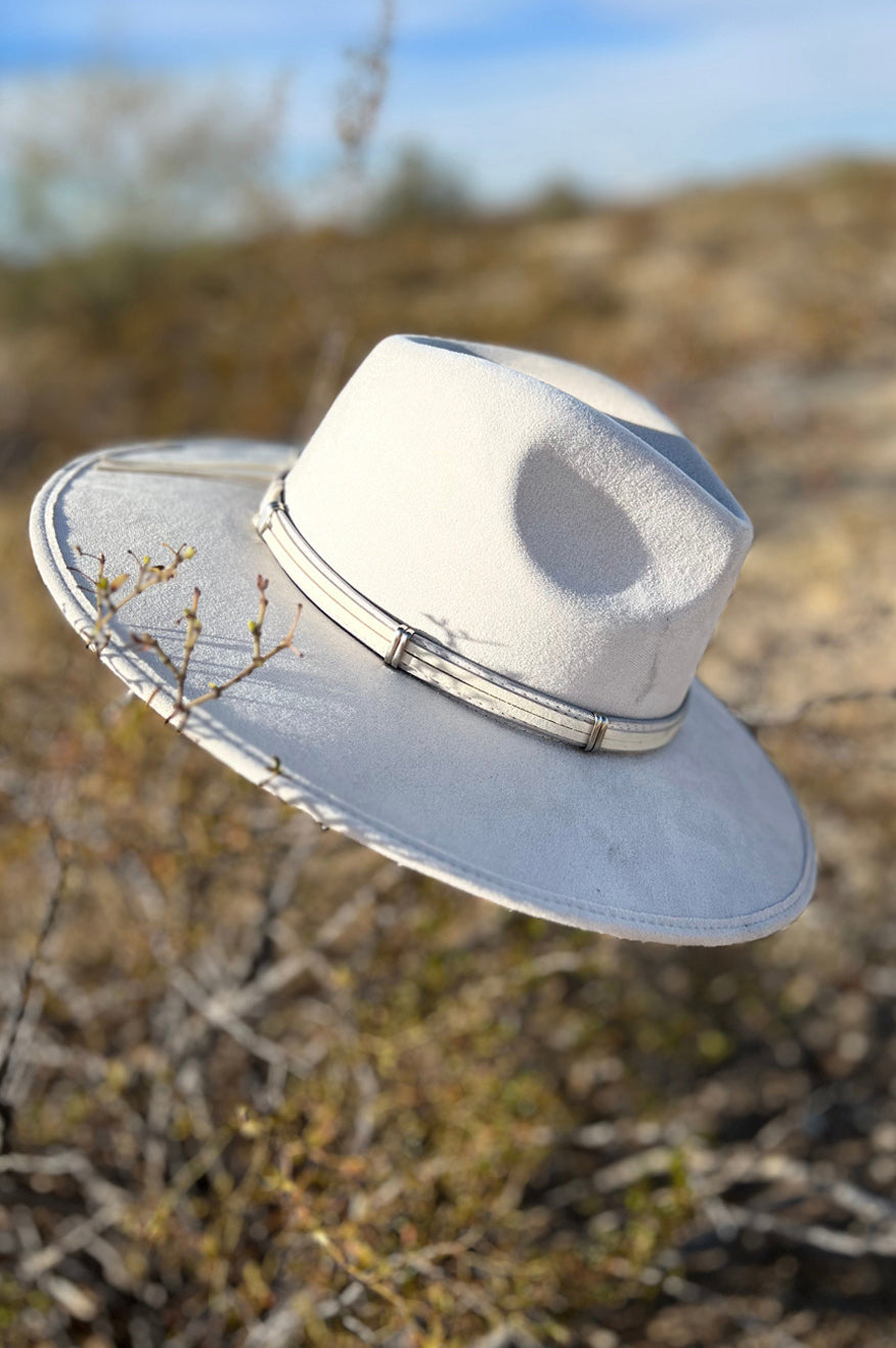 Wide Brim Ivory Hat -clearance